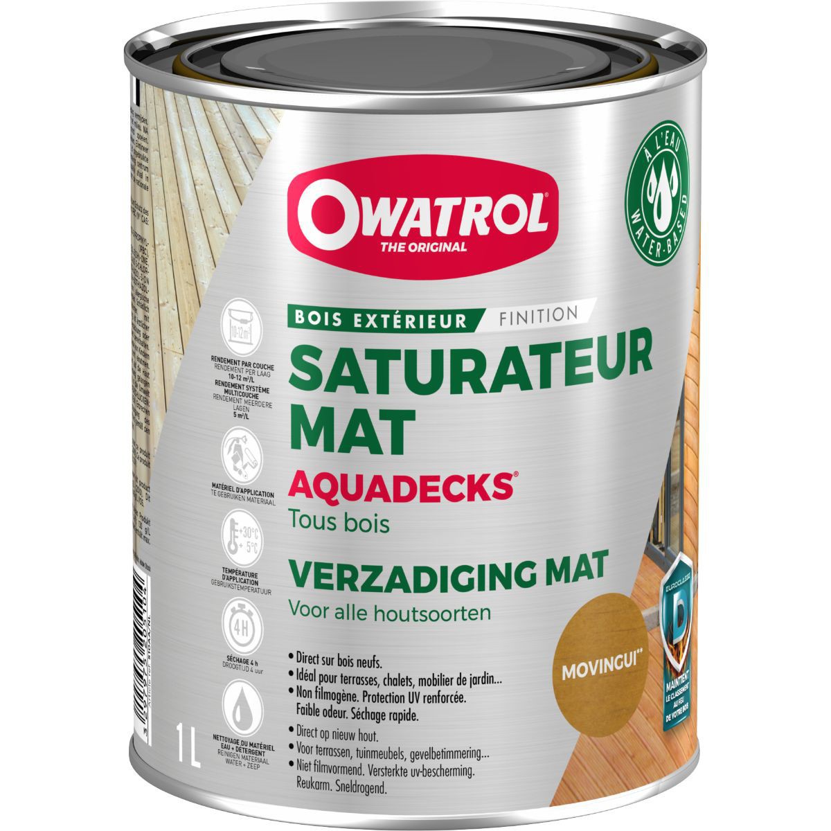 Owatrol Saturateur Mat Aquadecks Tous Bois